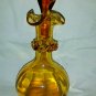 Antique Victorian Amber Glass Perfume Bottle