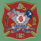 TAYLORS SOUTH CAROLINA FIRE RESCUE PATCH