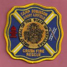 CAMP ROBINSON ARMY AIRFIELD ARKANSAS CRASH FIRE RESCUE PATCH