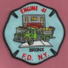 FDNY Bronx New York Engine Company 41 Fire Patch FDNY Bronx New York Engine Company 41 Fire Patch