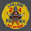 FDNY Manhattan New York Ladder Company 24 Fire Patch