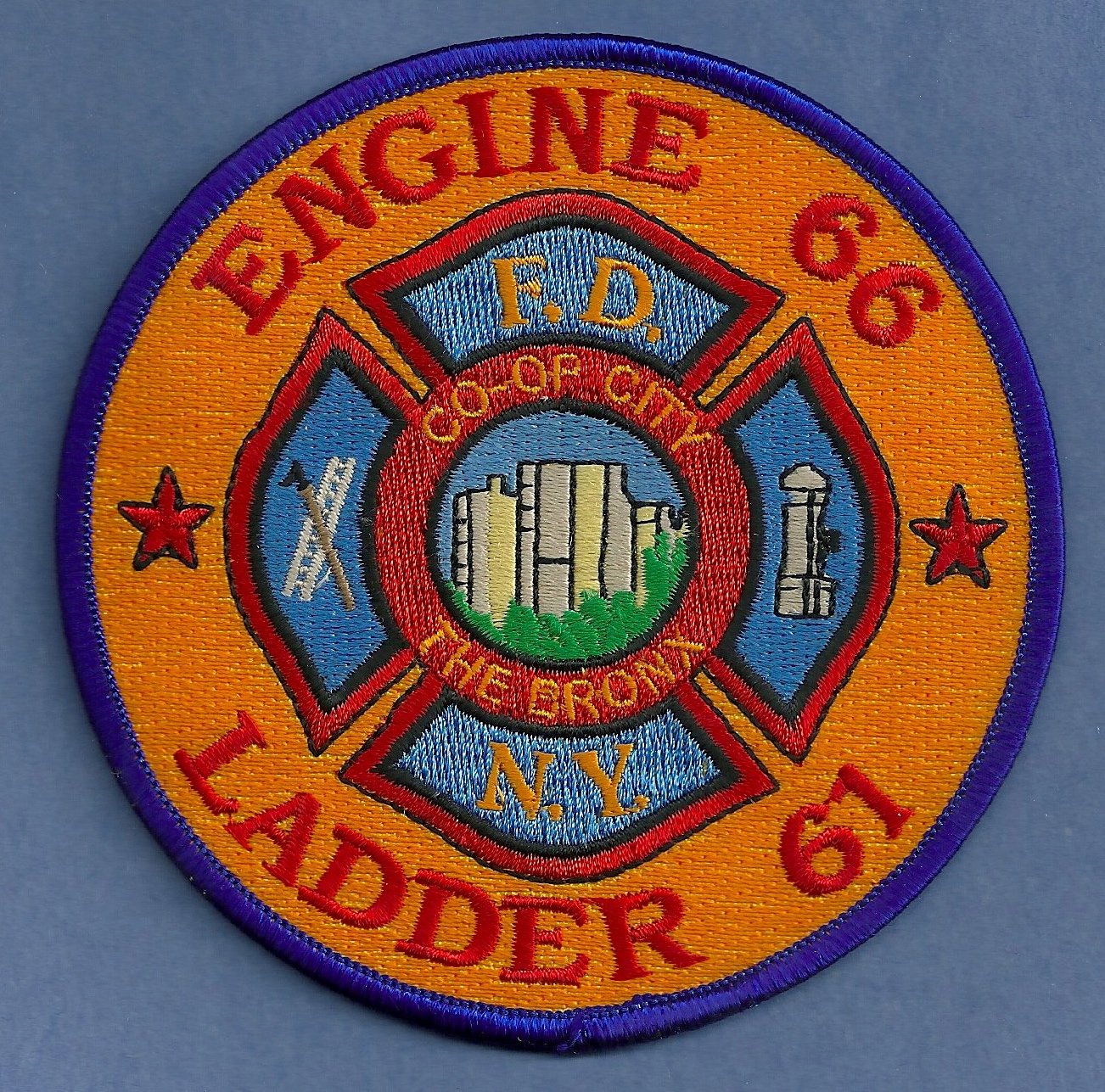 FDNY Bronx New York Engine 66 Ladder 61 Fire Company Patch