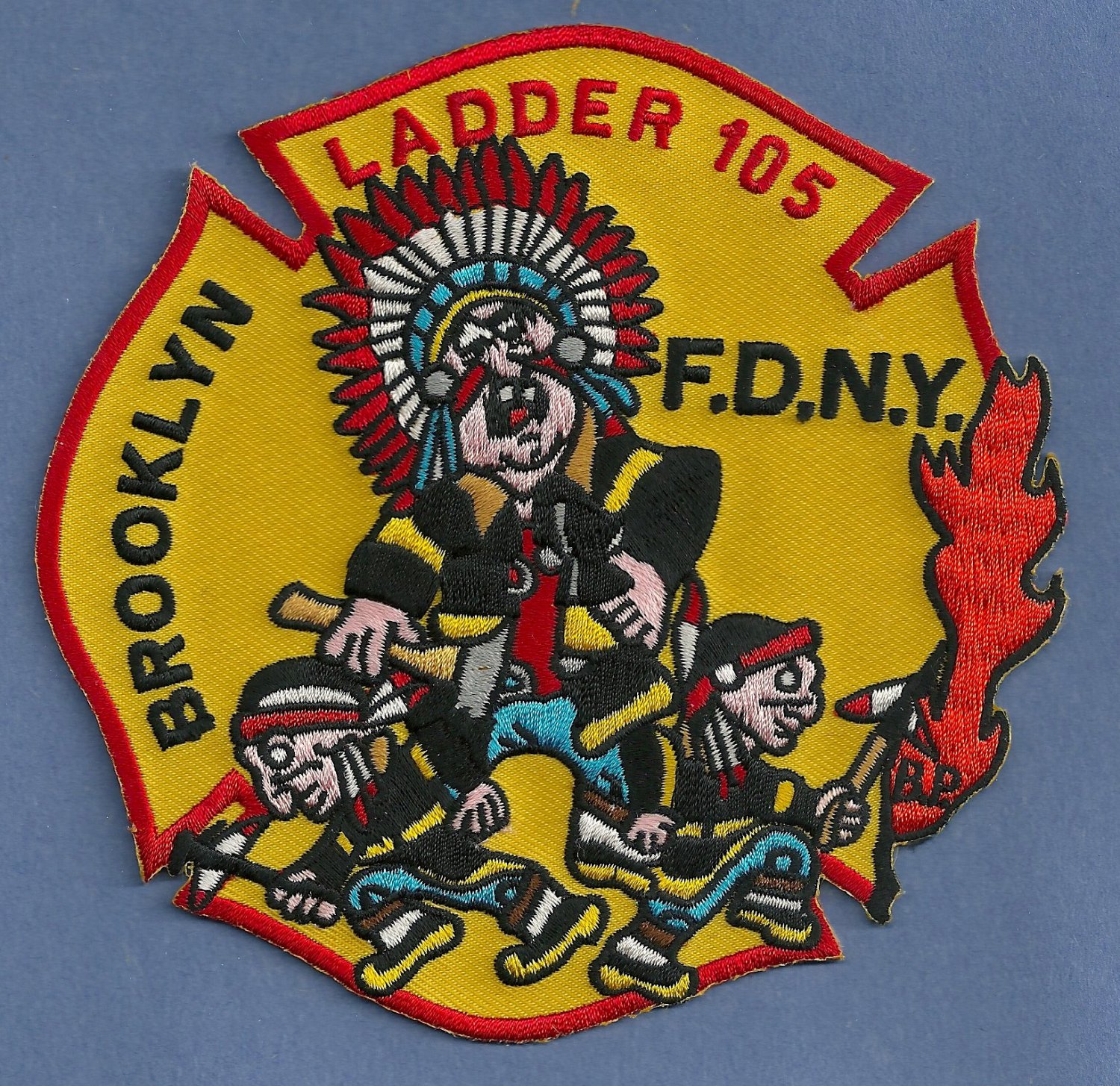 FDNY Brooklyn New York Ladder Company 105 Fire Patch