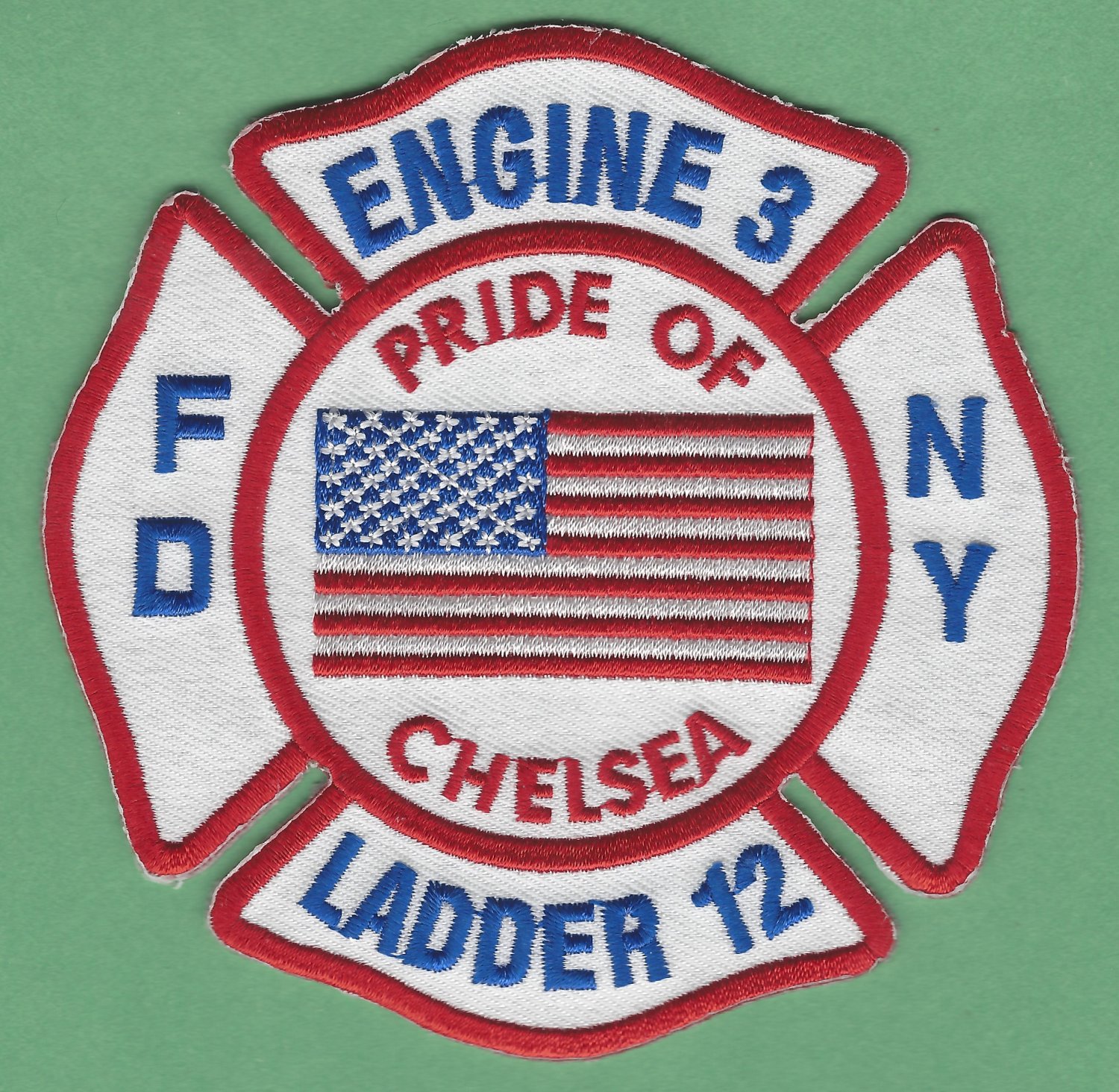 FDNY Manhattan New York Engine 3 Ladder 12 Fire Company Patch