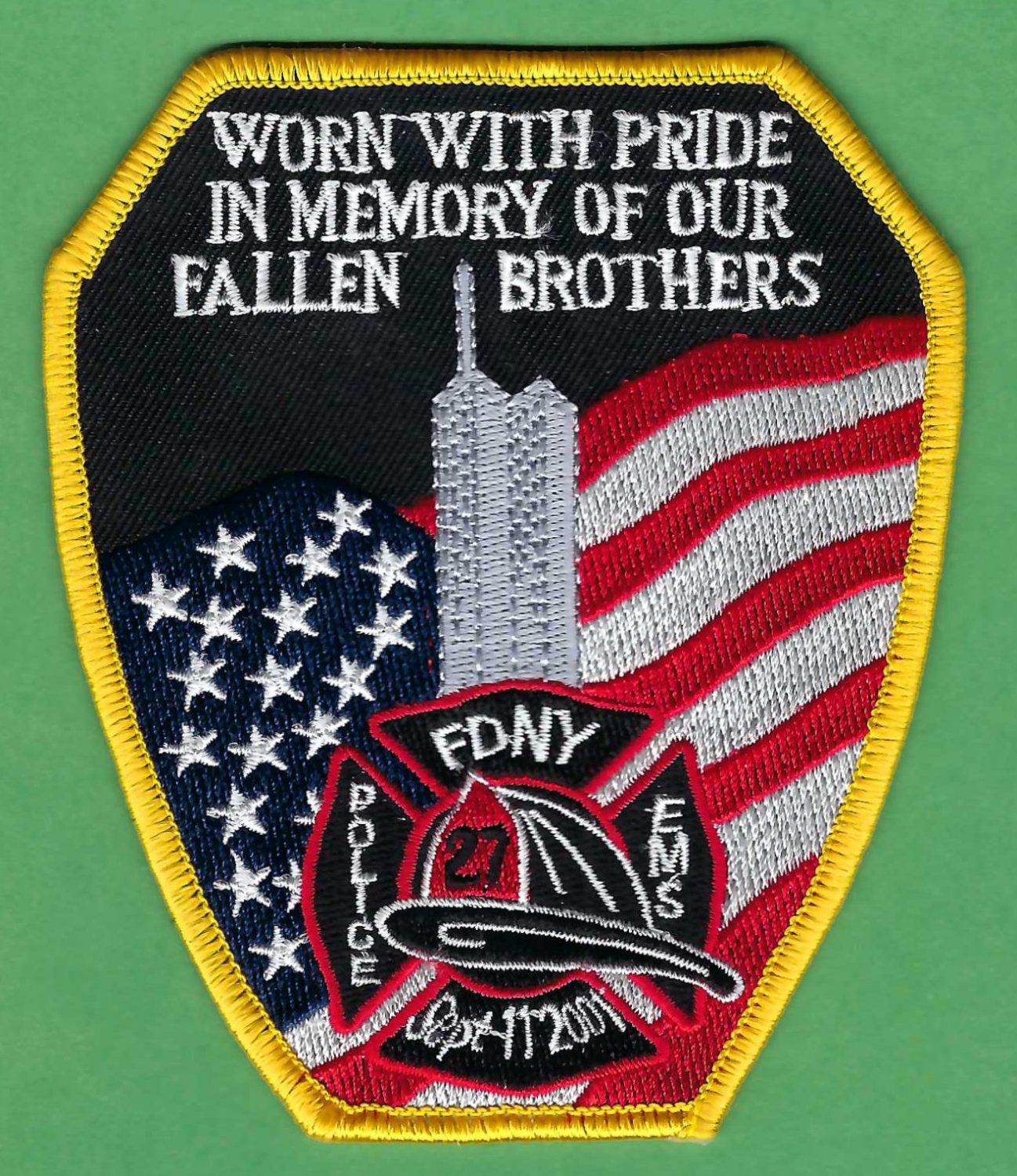 FDNY 9-11 World Trade Center Memorial Fire Patch