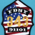 FDNY 9-11 World Trade Center Memorial 343 Fire Fighter Patch FDNY 9-11 World Trade Center Memorial 343 Fire Fighter Patch