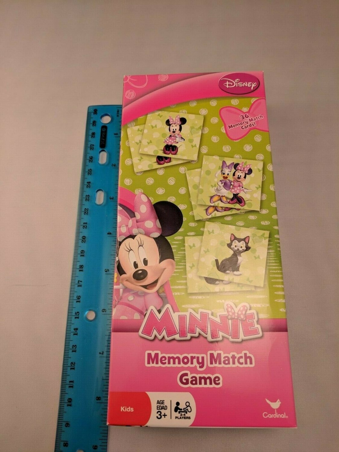 DISNEY JR MINNIE MOUSE MEMORY MATCH GAME Ages 3+ 36 Cards Cardinal Games
