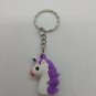 Unicorn Pony Head Mini 1.5" Rubber Pendant on Keychain Ring CHOOSE ONE COLOR