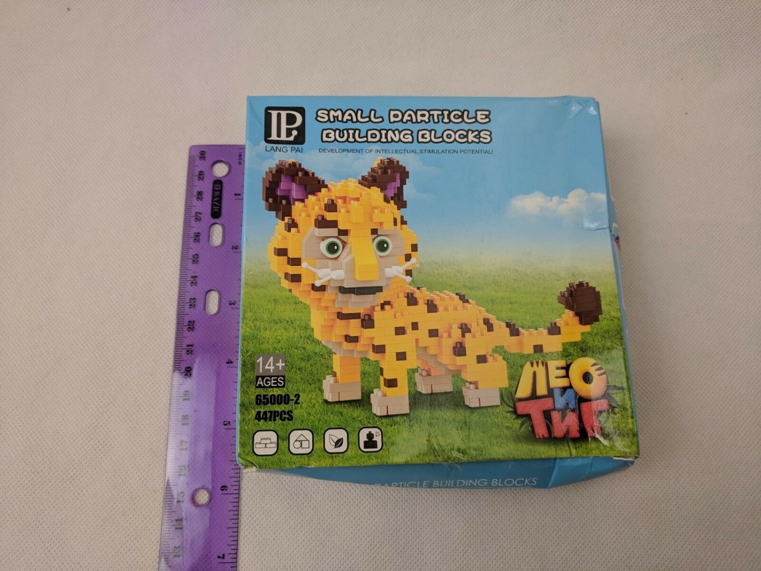 Leo & Tig LEOPARD Small Particle Building Blocks Toy 14+ 447 Pcs NEW-DAMAGED BOX