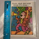 VTG 1970's Greeting Card Happy Birthday Bold Colors Humor