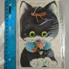 VTG 1970's Greeting Card Happy Birthday Auntie Black Kitten New in Wrapper