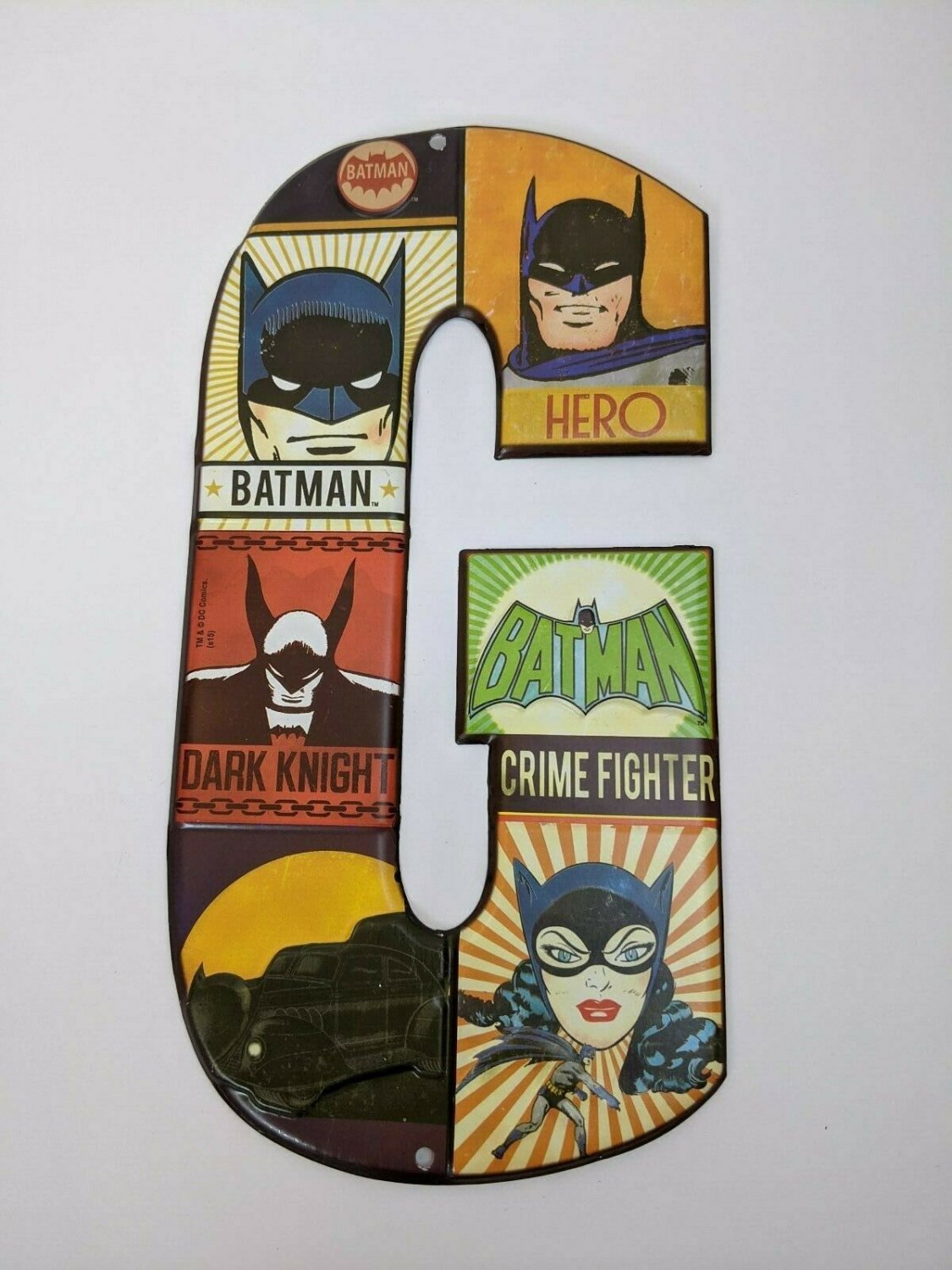 Open Road Brands DC Comics Batman Metal Letter Sign "G"
