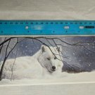 Blank Note Card - White Wolf in Snow by Lucie Bilodeau/AppleJack Art