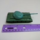 Green Military Tank Plastic Toy 3.75" Long, Rotating Turret