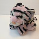 Blue Mountain B.J. Toy Co Pink/Black/White Tiger Cat Plush Stuffed Animal 10"L