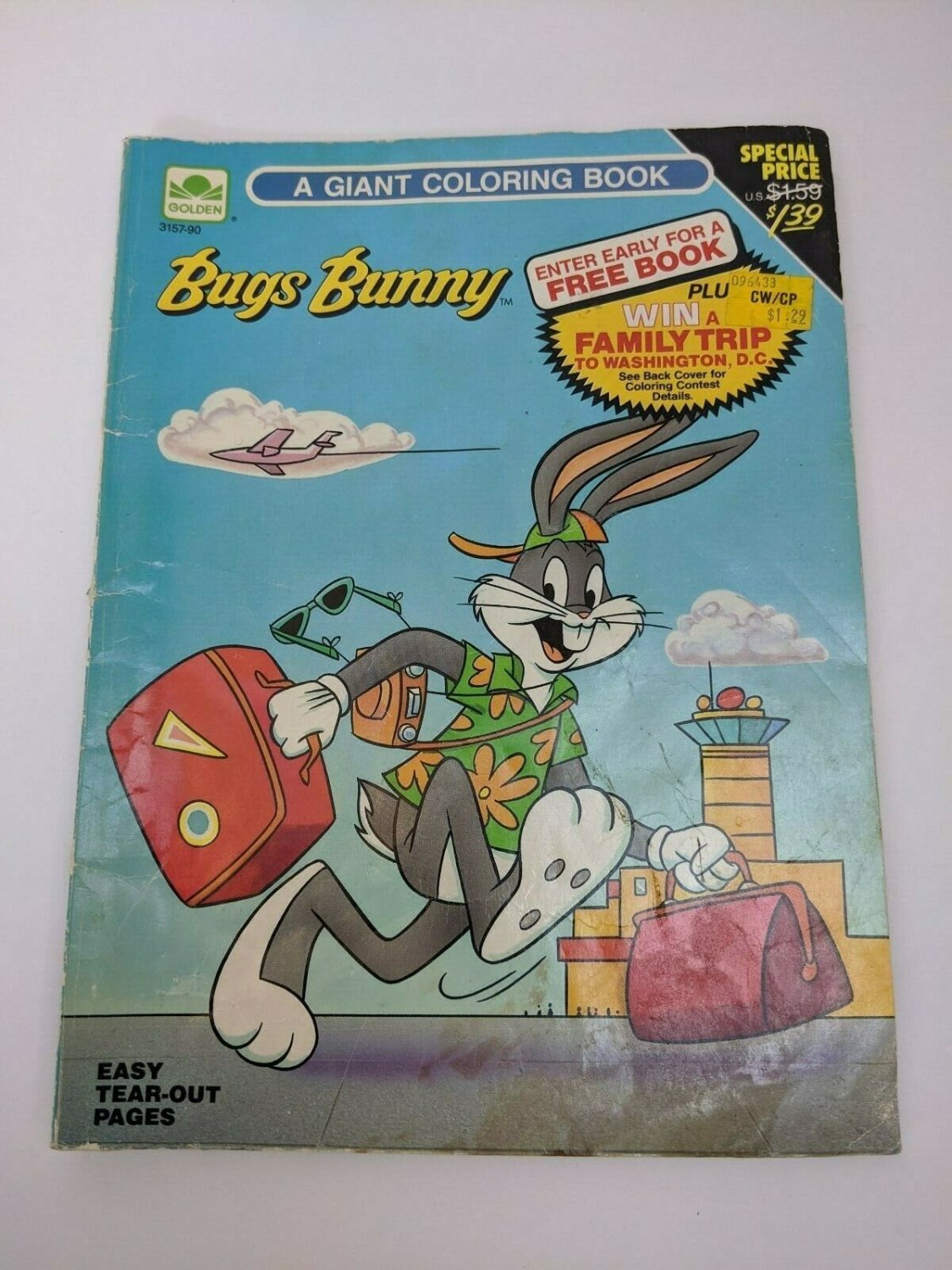 Bugs Bunny VTG Coloring Book PARTIAL - USED