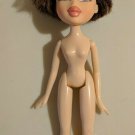 MGA Bratz Doll Brunette Light Blue/Gray Eyeshadow Nude for Play/OOAK No Feet