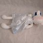 Plush Unicorn Pony Rag Doll Stuffed Animal w/ Silver Lame Dress 8" Seated Height