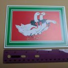 Geese Christmas Card Red & GreenWreaths Designed by Adrienne, Gordon Fraser