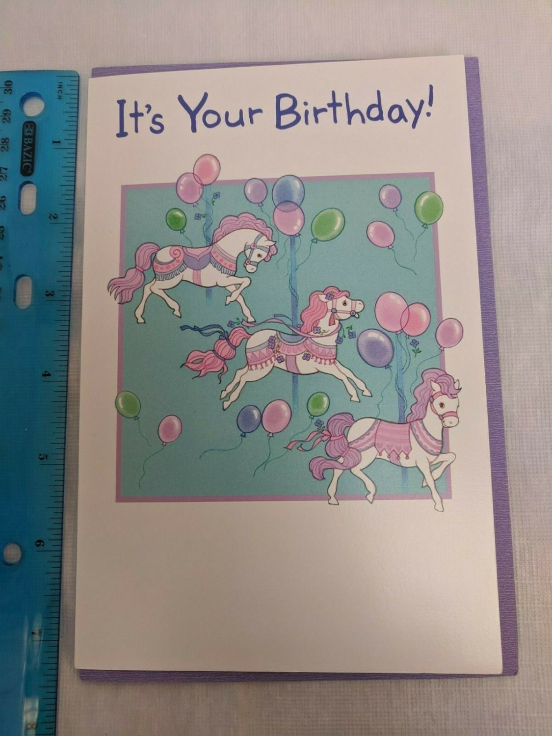 Tender Thoughts Sixty Acre Co Carousel Horses Ponies Birthday Card