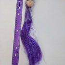 HEAD ONLY for 12"  Fashion Doll BJD, Brown Glass Eyes, Long Straight Purple Hair