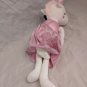 Plush Unicorn Pony Rag Doll Stuffed Animal w/ Pink Lame Dress 8" Seated Height