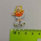 VTG Pin Brooch Muppets Miss Piggy on Rollerskates White/Orange/Yellow