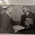 Vintage Photo Smoking Man w/ Envelope, Man Holding Bible, Clergy? Suits