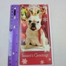 Hallmark Image Arts French Bulldog Puppy Dog Christmas Holiday Card Unused