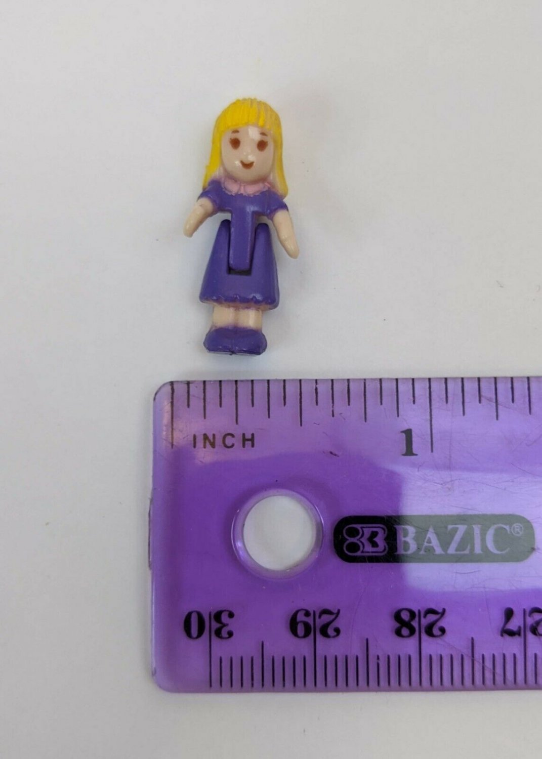 Blue-Box Tiny Dreams Dollhouse Replacement Doll Blonde Girl Purple Dress