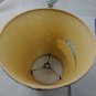 White Distressed Finish Table Lamp Stand w/ White/Blue Shade Electric Plug-in