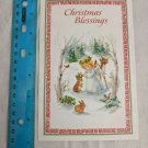 Guideposts Greetings Christmas Blessings Fold-out Card Angel in Woods, Animals
