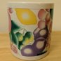 China Coffee Mug Tea Cup w/ Fruit - Apples, Pineapple, Banana, Plums, Berries