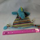 Maison Chic Dinosaur Baby Lovey Flat Striped Body Plush Stuffed Animal 10"