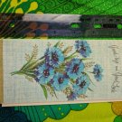 Rust Craft Vintage Good-bye, Good Luck Card Unused Blue Flowers