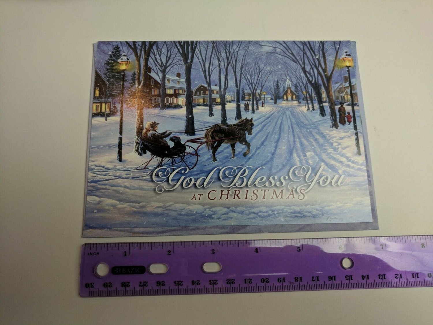 His Delight Greetings Scripture Christmas Card Christmas Village Sleigh Ride