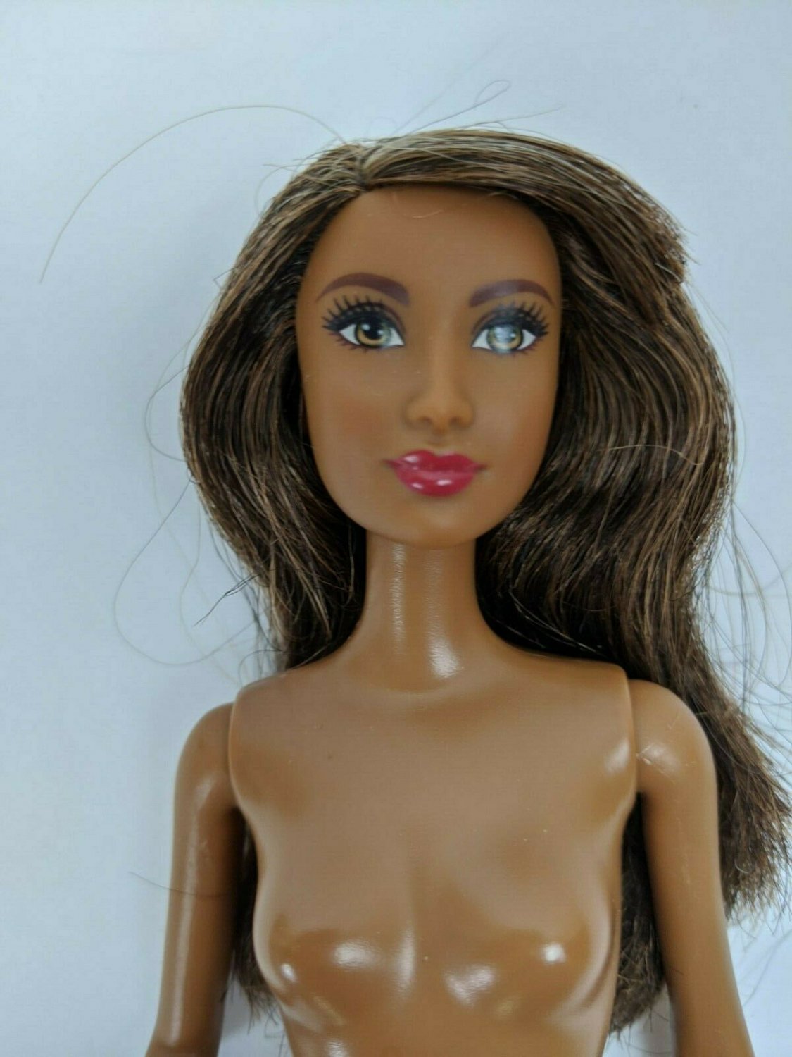 Mattel Barbie Model Muse Doll Black AA Red Lips Brown Eyes Nude for Redress etc