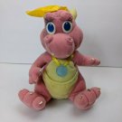 Playskool Dragon Tales CASSIE  Pink/Yellow *Stained* Plush Stuffed Animal 9.5"