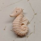 Miniature Resin Seahorse Figurine 24mm Ivory/Off-white