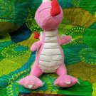 Animal Adventure Pink & Red Valentine's Day Dragon Plush 2013 11" tall