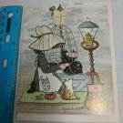 Quality Crest VTG Note Card Bonnet Girl Sewing, Dress Form, Lamp, Kitten