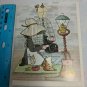 Quality Crest VTG Note Card Bonnet Girl Sewing, Dress Form, Lamp, Kitten