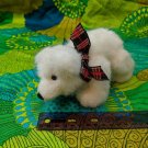 Russ Berrie GRIZZBY Polar Bear White 7" Long Plush Stuffed Animal
