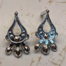 Silver Plastic Chandelier Earrings for 12" NO DOLL *Buy 5+ Free US Ship*