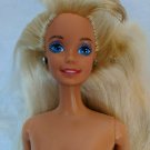 Mattel Barbie Doll 1990's Blonde, Blue Eyes Nude for Play/OOAK w/ Earrings, Ring