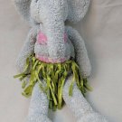 PBK Pottery Barn Kids Plush Elephant Bikini Grass Skirt Hula Girl Stuffed Animal