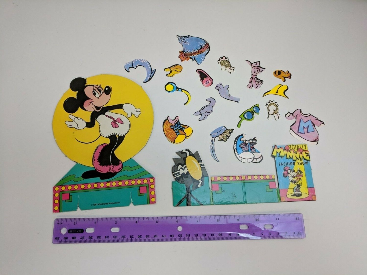 Vintage Colorforms Disney Minnie Mouse Fashion Replacement Pieces ...