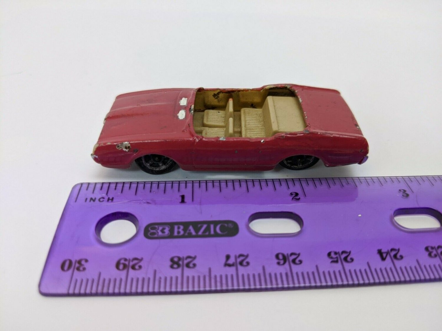 Aurora Cigar Box Car Cougar Vintage 6116 2.5" Long Red *Junkyard*