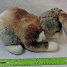 11" Ty Classic MEADOW Bunny Rabbit Beanie Plush Stuffed 2001 Brown White Tie Dye