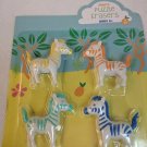 Made for Retail Zebra Puzzle Erasers 1.75" Tall Orange/Blue/Aqua/Yellow